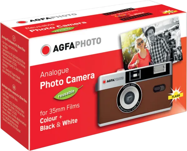 Agfaphoto Reusable Camera 35mm Brown, Aparat foto analog, film