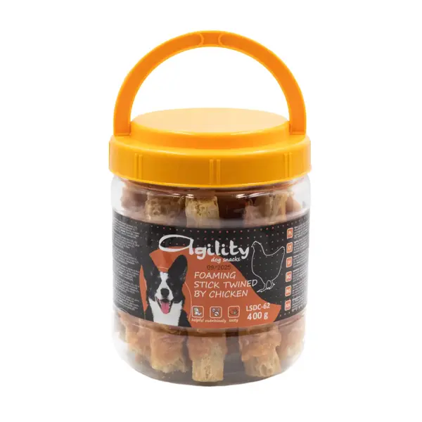 AGILITY, XS-XL, Pui și Cod, găletușa recompense câini, 400g