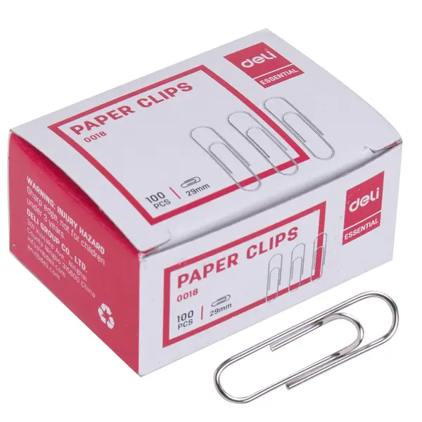 Agrafe metal 29 mm 100 buc/cut Deli Agrafe metal 29 mm 100 buc/cut Deli
