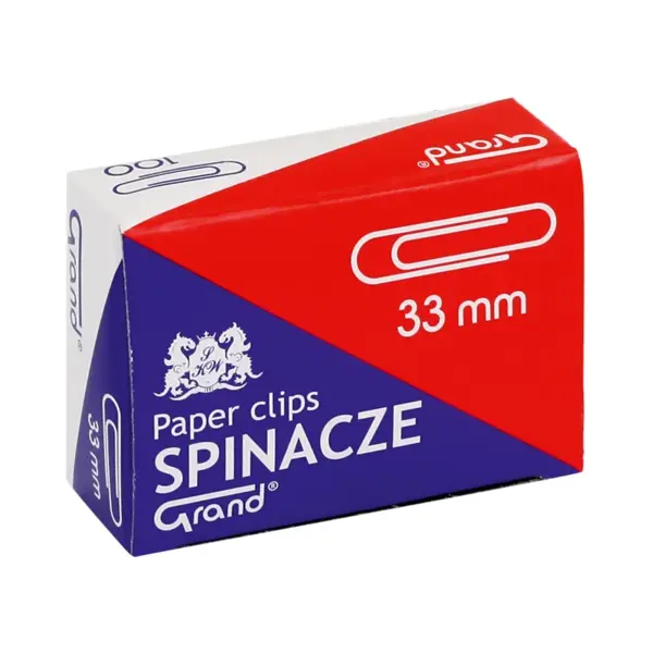 Agrafe metalice 33 mm, set 100 bucati, argintii