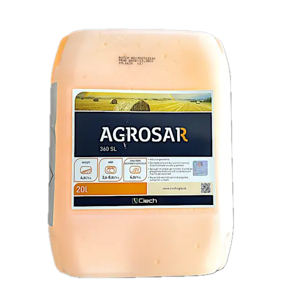 Agrosar 360SL 20L, erbicid total sistemic, post emergent, neselectiv, glifosat (buruieni monocotiledonate si dicotiledonate, anuale si perene) - Default Title