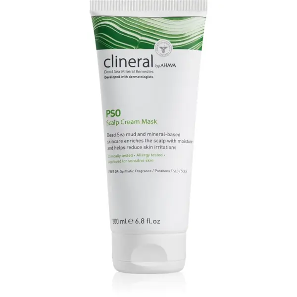 AHAVA Clineral PSO masca pentru hidratare intensa pentru scalp iritat 200 ml
