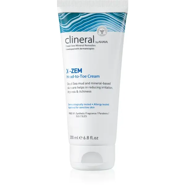 AHAVA Clineral X-ZEM cremă intensă pentru corp impotriva iritatiilor si mancarimilor 200 ml