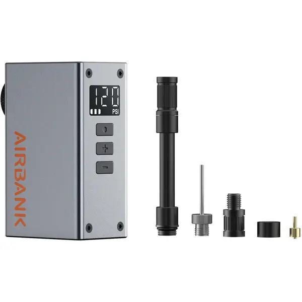 Airbank Pompa electrica cu acumulator Airbank Pocket Pro 2 pentru bicicleta, mingi, 120PSI, 130 grame, USB-C, Gri