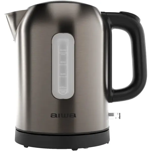 AIWA Fierbator AIWA AKT-1000, 1L, 2200W, protectie supraincalzire, inox, Maro