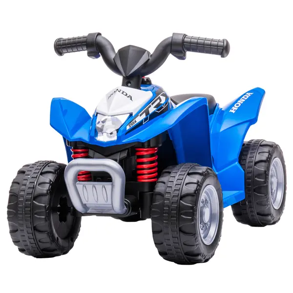 AIYAPLAY ATV Electric pentru Copii 18-36 Luni cu Lumini LED, Claxon și Pedale, 65.5x38.5x43.5 cm, Albastru | Aosom Romania