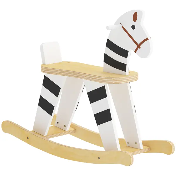 AIYAPLAY Cal Balansoar pentru Copii 1,5-3 Ani, cu Bază Lată, din MDF și Placaj Multistrat, 68x26x53cm, Multicolor | Aosom Romania