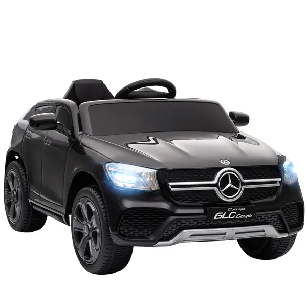 AIYAPLAY Mașină electrică pentru copii, vehicul electric 12V, telecomandă 2,4G, 3 viteze, pornire lentă, 105x68x50cm, negru | Aosom Romania