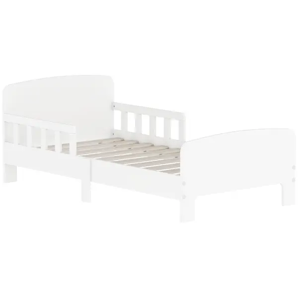 AIYAPLAY Pat Montessori pentru Copii 3-8 Ani din Lemn FSC cu Apărători Laterale și Margini Netede, 143.5x74.2x54 cm, Alb | Aosom Romania