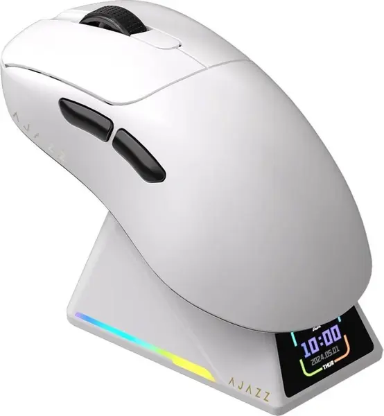 Ajazz Gaming mouse - AJ179 Apex, 8K, optică, wireless, albă