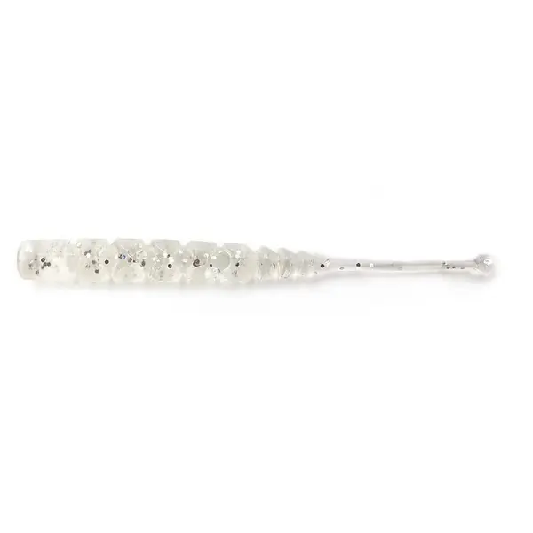 Aji Worm Plu-Plu 5cm Clear Silver Glitter