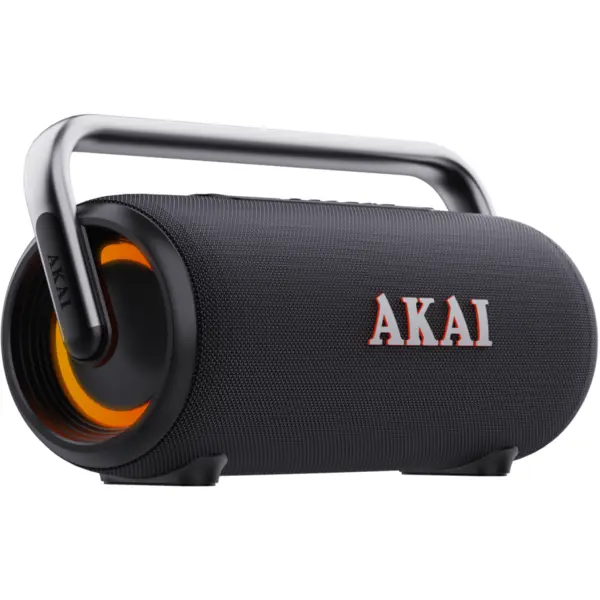 Akai Boxa portabila Akai cu BT IPX5, 60W, Negru-Portocaliu