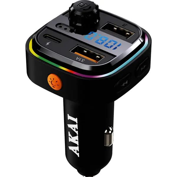 Akai Modulator FM Akai FMT-26BT, USB-A, USB-C, afisaj LED