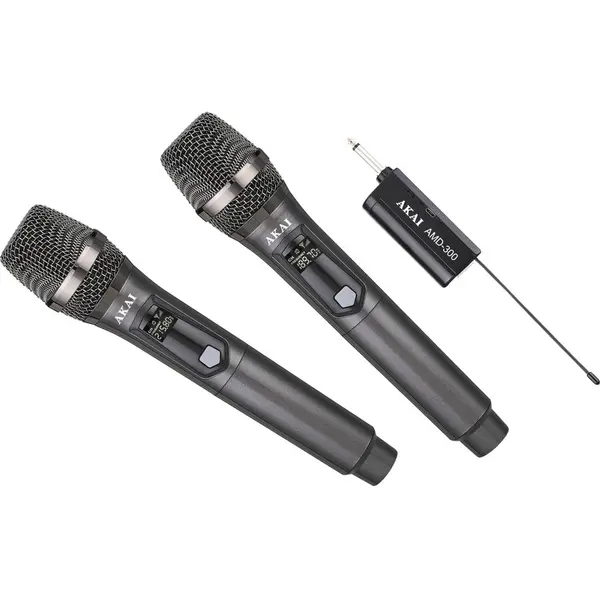 Akai Set Microfoane Wireless AKAI AMD-300, Transmisie Audio Digitala, Negru
