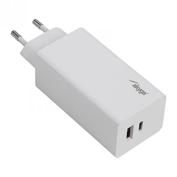 AKYGA Incarcator priza 1 x USB type C + 1 x USB-A PD GaN 100W 5-20V/1.5-5A, AK-CH-20