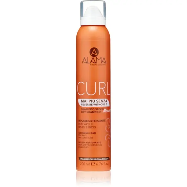 Alama Professional Curl Dry Shampoo Mousse șampon uscat pentru par ondulat si cret 200 ml