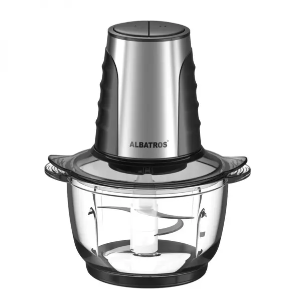 Albatros Tocator Albatros TC500X, Putere 500W, 2 Viteze, 2 Cutite Duble Detasabile, Negru/Inox