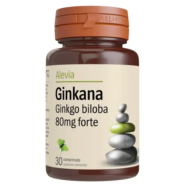 Alevia Ginkana Ginkgo Biloba Forte 80 mg 30 comprimate