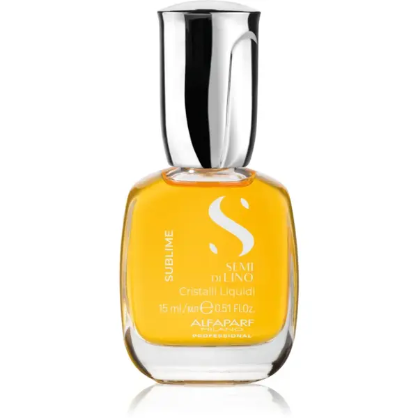 Alfaparf Milano Semi di Lino Sublime Cristalli ulei hidratant pentru un par stralucitor si catifelat Purple box 15 ml
