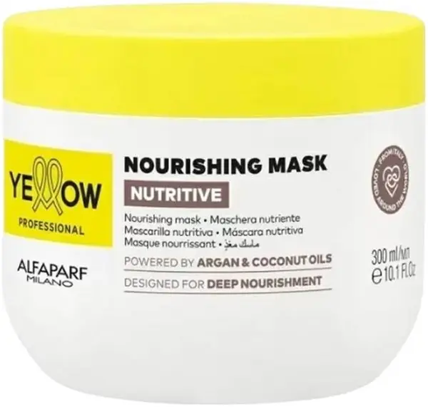 Alfaparf Yellow Nutritive Mască hrănitoare cu argan și cocos, 300 ml