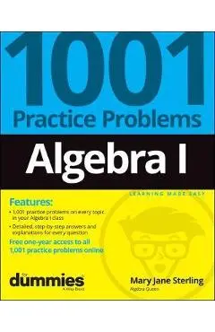 Algebra I: 1001 Practice Problems for Dummies (+ Free Online Practice) - Mary Jane Sterling
