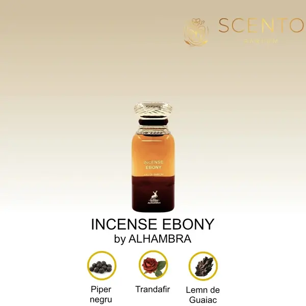 Alhambra, Incense Ebony, apa de parfum, unisex, 80 ml