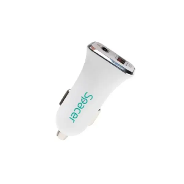 Alim. auto Spacer USB-A&C 38W negru Alim. auto Spacer USB-A&C 38W negru