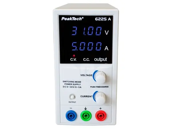 Alimentator: de laborator pulsatoriu,canal unic 0÷30VDC 0÷5A