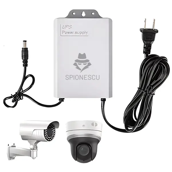 Alimentator UPS 12V portabil, baterie reincarcabila 3600 mAh, protectii integrate la supratensiune, supraincarcare, scurtcircuit si temperaturi ridicate, iesire DC 5.5 mm, compatibil cu camere de supraveghere si alte dispozitive, alb