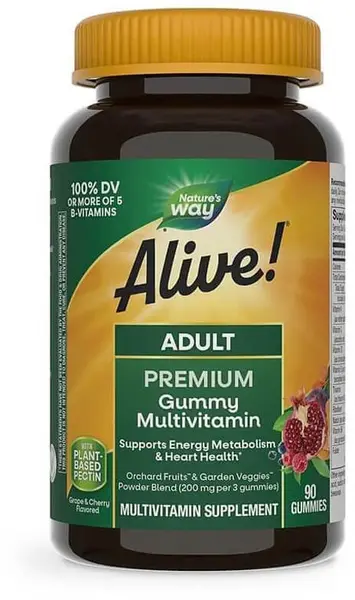 Alive Adult Premium Gummies, 90 tablete de jeleu, Nature's Way