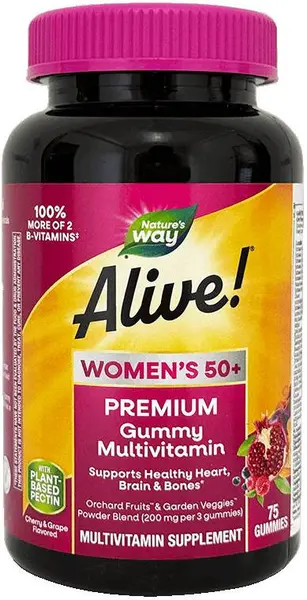 Alive Women's 50+ Premium Gummies, 75 tablete, Nature's Way