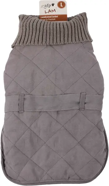 ALL FOR PAWS LAMBSWOOL Haină cu guler pentru câini, Gri