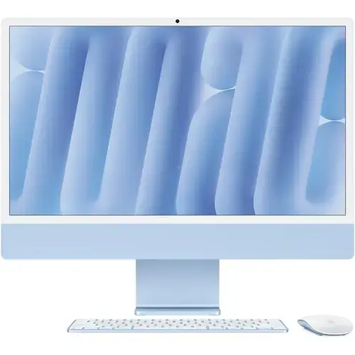 All In One PC Apple iMac 24inch (2024), Procesor Apple M4, 10 nuclee CPU si 10 nuclee GPU, 24inch, Retina 4.5K, 32GB, 512GB SSD, macOS, Layout INT, Manual RO (Albastru)