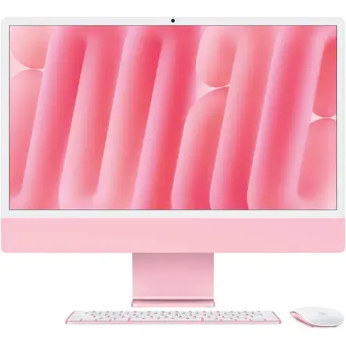 All In One PC Apple iMac 24inch (2024), Procesor Apple M4, 10 nuclee CPU si 10 nuclee GPU, 24inch, Retina 4.5K, 24GB, 512GB SSD, macOS, Layout RO (Roz)