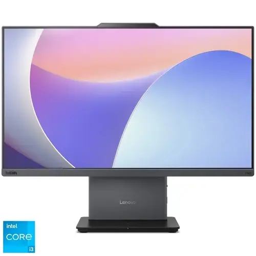 All in One PC Lenovo ThinkCentre neo 50a 24 Gen 5, Procesor Intel Core i3-1315U pana la 4.50 GHz, 23.8inch Full HD IPS, 8GB DDR5, 256GB SSD, Intel® UHD Graphics, No OS (Gri)
