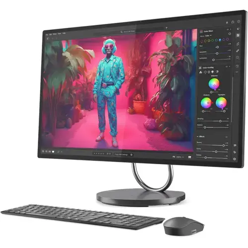All In One PC Lenovo Yoga AIO 32ILL10, Procesor Intel® Core™ Ultra 7 256V 4.8GHz Meteor Lake, 31.5inch UHD IPS, 16GB RAM, 1TB SSD, Intel Arc 140V, Camera Web, Windows 11 Home
