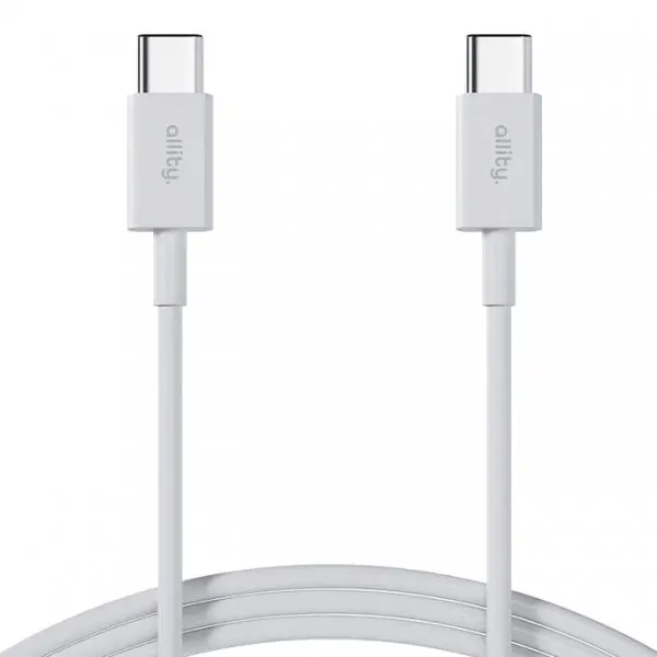 Allity Cablu Date si Incarcare USB-C - USB-C Allity. AUC-03, 100W, 1m, Alb