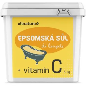 Allnature Epsom salt + vitamín C saruri de baie cu vitamina C