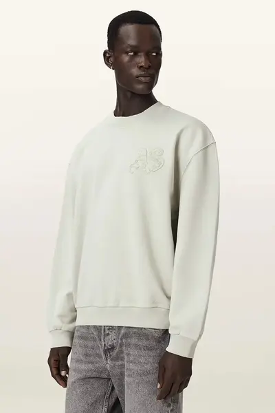 AllSaints hanorac oversized pentru bărbați, din bumbac INSIGNIA