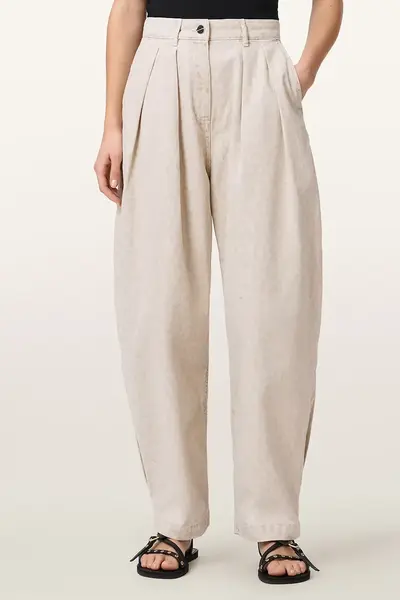 AllSaints pantaloni baggy pentru femei, din bumbac BECCA