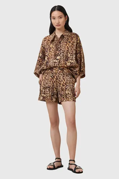 AllSaints pantaloni scurți din amestec de mătase CHARLI