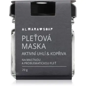 Almara Soap Face Active Charcoal & Nettle mască pentru față pentru ten gras si problematic