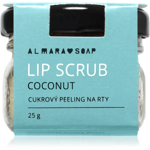 Almara Soap Lip Scrub exfoliant din zahar de buze Coconut 25 g