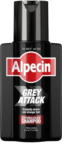 Alpecin Șampon colorant cu cofeină Grey Attack, 200 ml