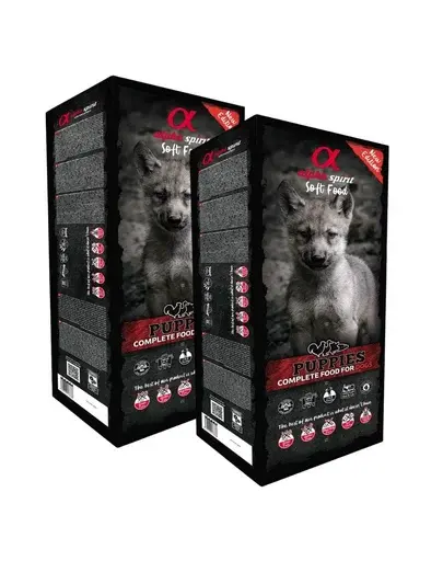 ALPHA SPIRIT Puppy hrană moale cățeluși 2x9kg