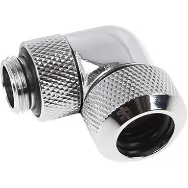 Alphacool Adaptor Fiting Racire PC Alphacool 90 grade 1/4 inch 13mm Cromat, pentru sisteme de racire cu lichid