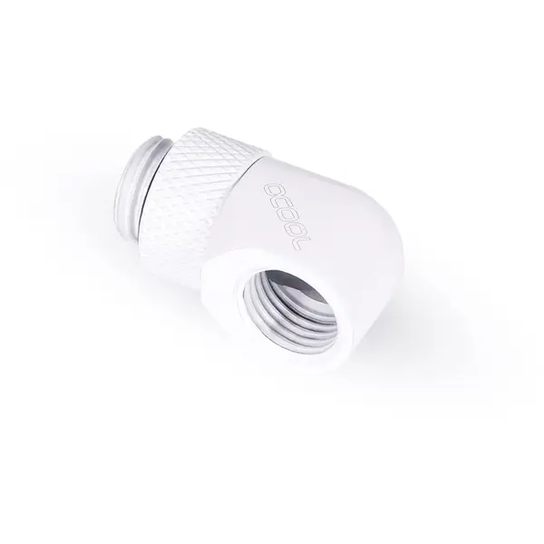 Alphacool Conector Alphacool Icicle L, Rotativ, G1/4 AG la G1/4 IG, Alb