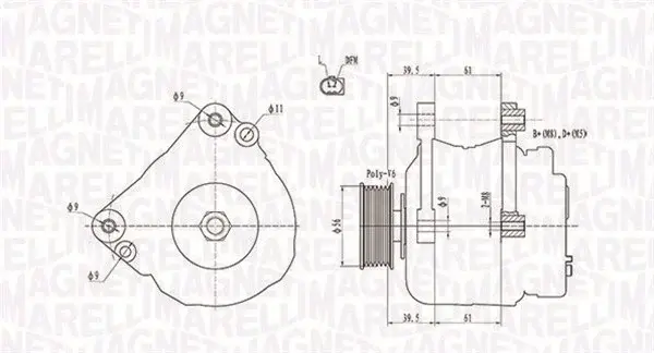 Alternator (12V, 110A) potrivit AUDI A3; SEAT ALTEA, ALTEA XL, IBIZA III, LEON, TOLEDO III; SKODA OCTAVIA II; VW CADDY III, CADDY III MINIVAN, EOS, GOLF PLUS V, GOLF V, GOLF VI 1.6-2.0D 05.03-
