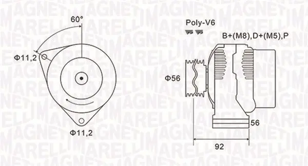 Alternator (12V, 115A) MERCEDES E T-MODEL (S210), E (W210), S (W140), SPRINTER 2-T (901, 902), SPRINTER 3-T (903), SPRINTER 4-T (904), T1 (601), T1 (601, 611), T1 (602), T1 TN 2.0D-3.0D intre 1988-201