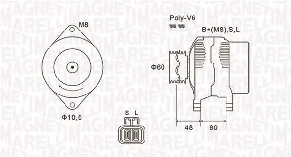 Alternator (12V, 80A) NISSAN ALMERA II, ALMERA TINO, PRIMERA 1.5 1.6 1.8 intre 1996-2008